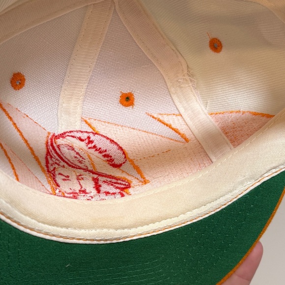 Tampa Bay Buccaneers Logo Athletic 90s Sharktooth Snapback Vintage Orange Hat - Picture 11 of 14